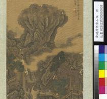 Qing Zhao Cheng Qing Zhao Cheng antique landscape book Imitation fan Zhongli Feiquan plank road map electronic picture material