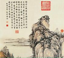 Qing Zhang Zongcang Landscape Picture ultra-high-definition electronic picture decoration inkjet identification copy Chinese painting material