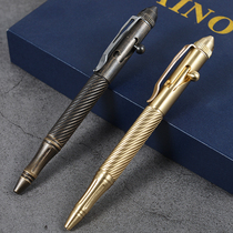 Multifunctional metal pen Brass aluminum alloy pen Signature pen Bolt tactical pen with tungsten steel head lettering gel pen