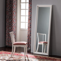 He Nian Meijia American solid wood full-length mirror Full-length mirror Floor-to-ceiling mirror Wall-mounted oversized mirror Bedroom fitting mirror