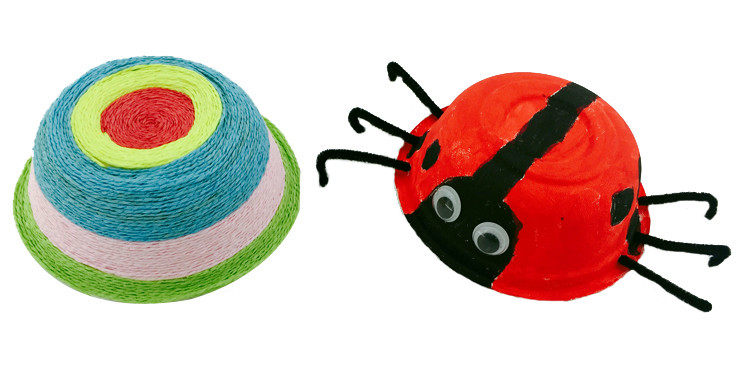 白色纸碗一次性儿童diy手工绘画涂鸦环保儿童幼儿园手工制作材料