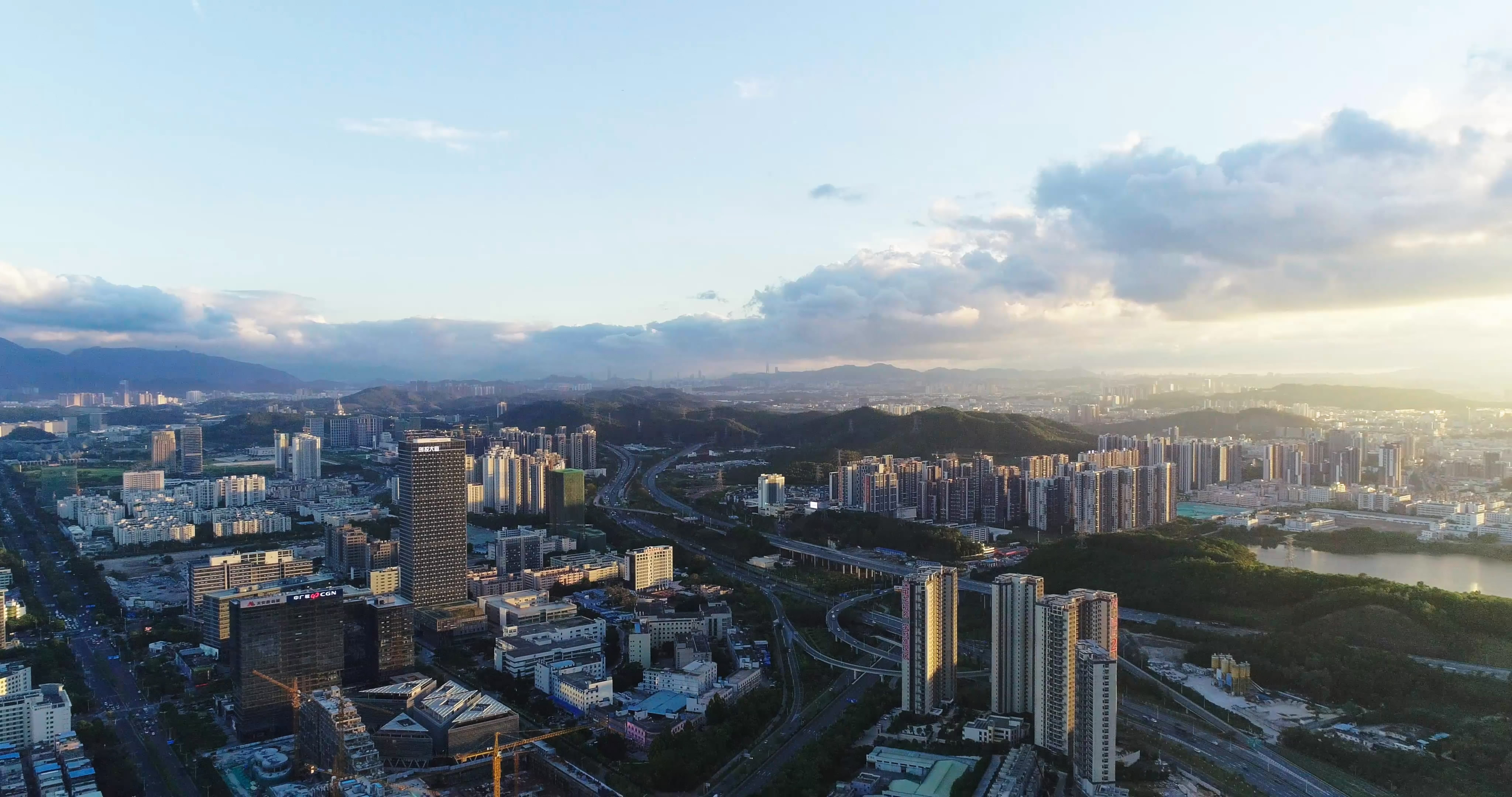 深圳龙岗航拍 龙岗全景 4k高清 航拍视频素材 无人机航拍素材