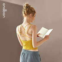 Anzhibai pure cotton camisole womens underwear autumn and winter tight with chest pad sexy outside wear solid color beautiful back bottoming clothes