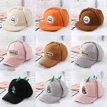 Autumn and winter childrens hat lambskin warm cap men and women baby thick cold Lei Feng hat baseball cap