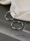999 Silver Mobius Earrings Light Luxury 2025 New Hot Earrings Plain Circle High-End Women 's Ear Jewelry 999 Silver Mobius Earrings Light Luxury 2025 New Hot Earrings Plain Circle High-End Women 's Ear Jewelry
