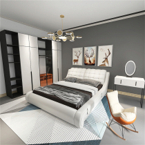 Bedroom Kit Furniture Portfolio Modern Simple Bed Light Lavish Modern Wardrobe Dresden Furniture Suit Combination Package