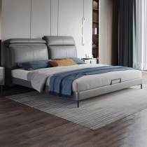 Ideostyle light extravagant tech cloth art bed modern minimalist double main bedroom with extreme simplicity 1 8 m solid wood soft bunk bed