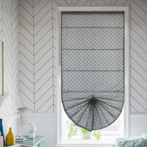 Korean embroidered yarn lace roman curtain lifting curtain fan study staircase balcony laundry room small window curtain