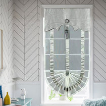 Roman curtain lifting curtain small window short curtain 21 years new modern simple luxury bedroom study roll curtain