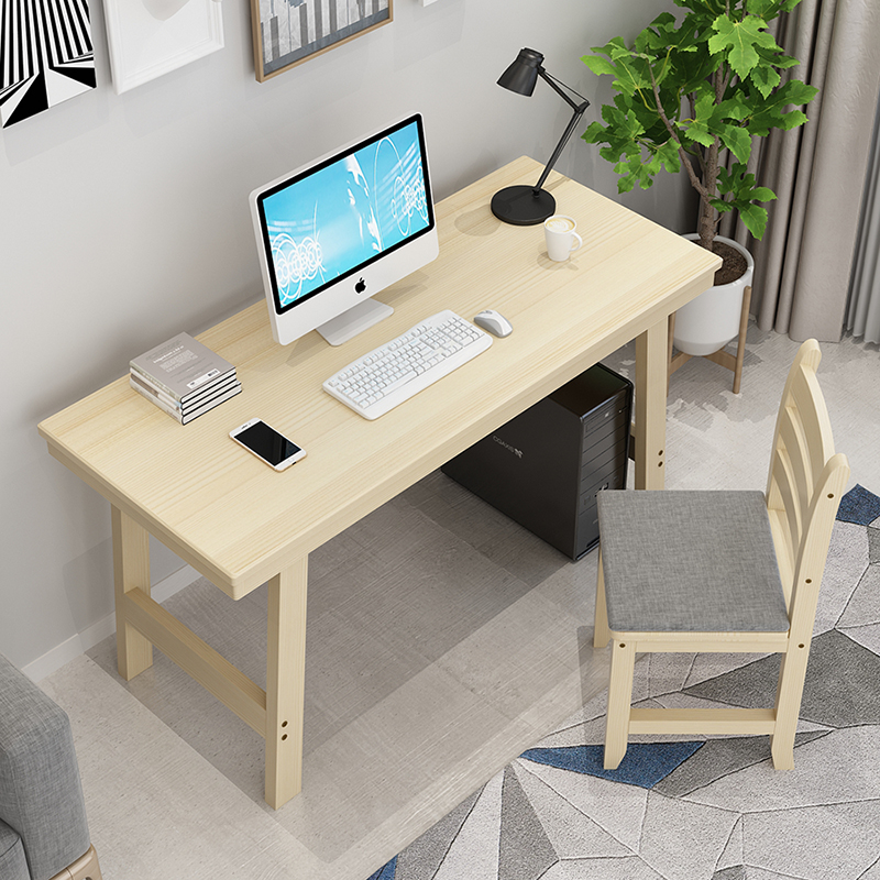 Buy Simple Nordic Pine Student Desk Home desktop computer Learning table Solid wood office desk