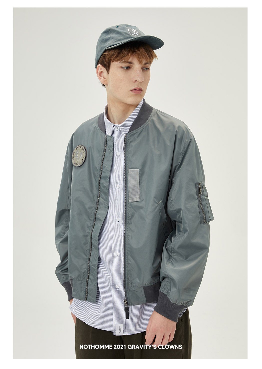nothomme防泼水面料ma1设计日系潮牌飞行员夹克外套棉衣棉服男