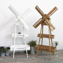 Balcony Creative Double Personality Nordic Style Fashion Wooden Solid Wood Multilayer Floor Home Corner Flower Shelf