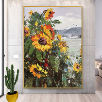 Notareart hand-painted oil painting Sunflower Van Gogh restaurant hanging painting porch living room background wall decorative painting