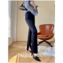 SOUL JUC BI Entry Just Needs S Pants Slim Height Waist Open Fork Pants Pendant Sensant Pants Woman Pants With High Pencil Pants