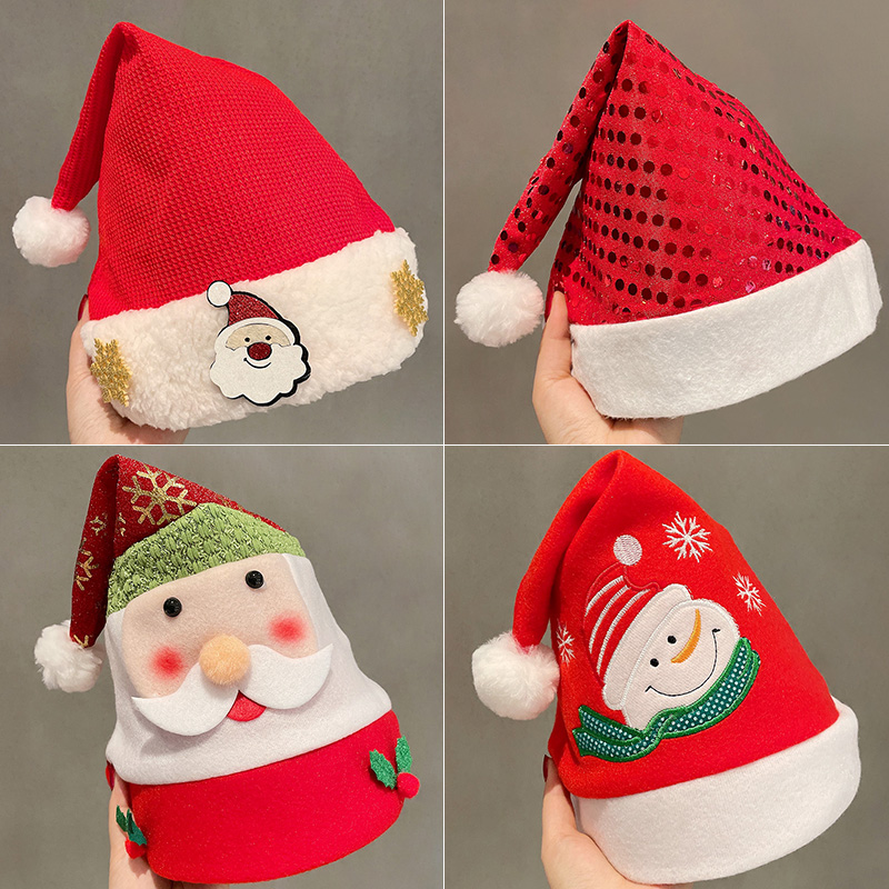 Christmas Gifts Creativity Elk Christmas Hat Girl Festival Dress Hat Plush Deer Corner Hat Adult Children Cap-Taobao