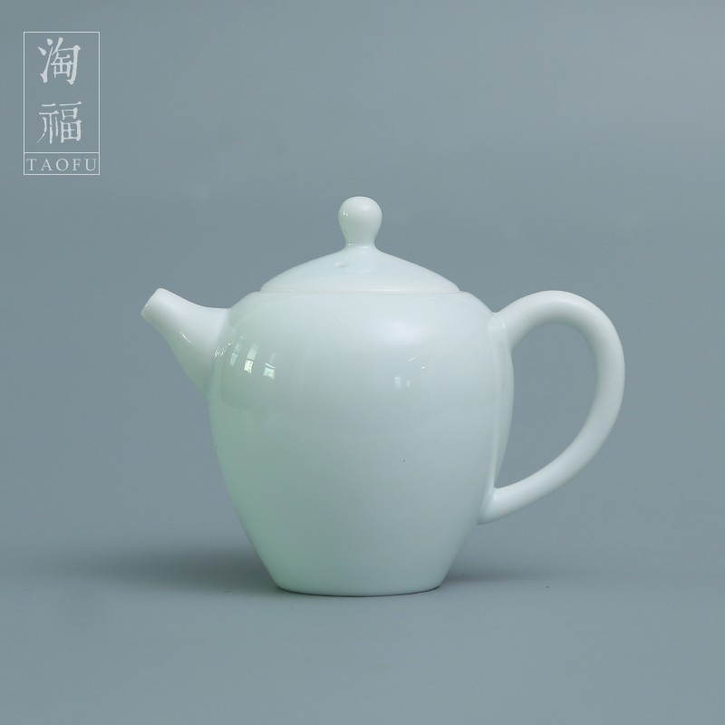 Tao fu jingdezhen blue white porcelain great pearl powder celadon ceramic teapot kung fu tea set household teapot