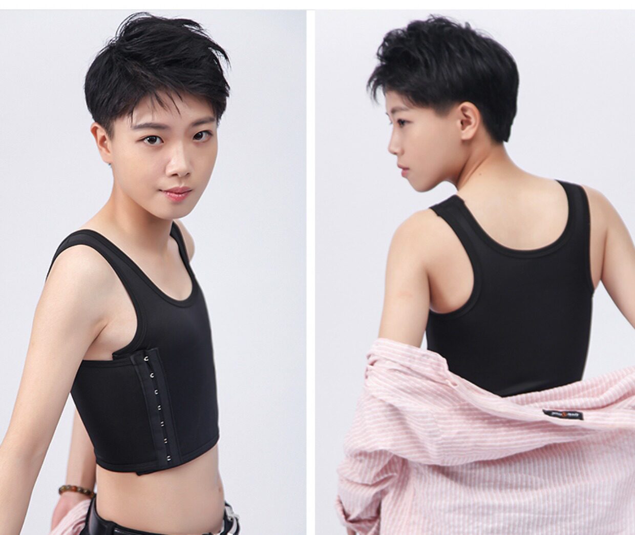 t先生束胸衣女束胸绷带内衣短款l加强女学生裹胸大胸显小