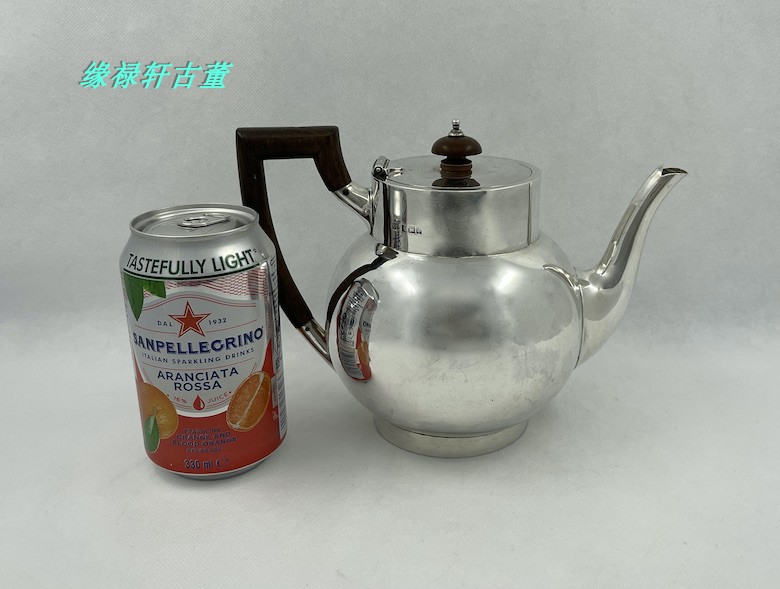 Western antique silverware] Sheffield, England 1892 925 sterling silver plain teapot