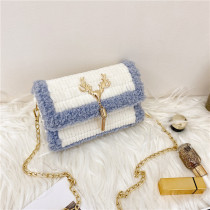 Hand-woven bag woven handmade bag diy wool hand-stitched material bag mesh wool self-made gift for girlfriend