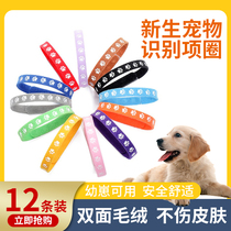 Pet Classification Collar Puppies Kitten Identification Collar Newborn Puppies Cat Birth Order Milk Dog Necklace