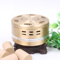 Moxibustion pure copper box vertically inserted moxibustion thread empty cloth cover portable moxibustion household upgrade neck back abdomen and knees smoke-free new