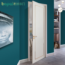 Water-based paint white environmental protection wooden door Light luxury interior door Bedroom set door Solid wood composite door Paint door