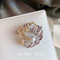 Bajia Jewelry Bell Orchid Vine M Natural Japanese Agoya Luxury Seawater Pearl Brooch