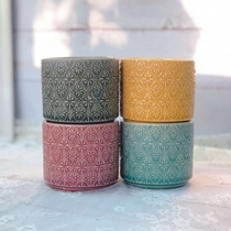 Outlet Nordic Artisanal Reliefs Ice Cracked Multi Meat 8CM Small Flower Pots Ceramic Designer Green Implanter