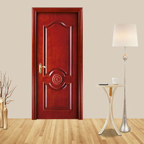 Ecological wooden door Household solid wood entry door Safety soundproof red oak door Modern simple interior door Bedroom door