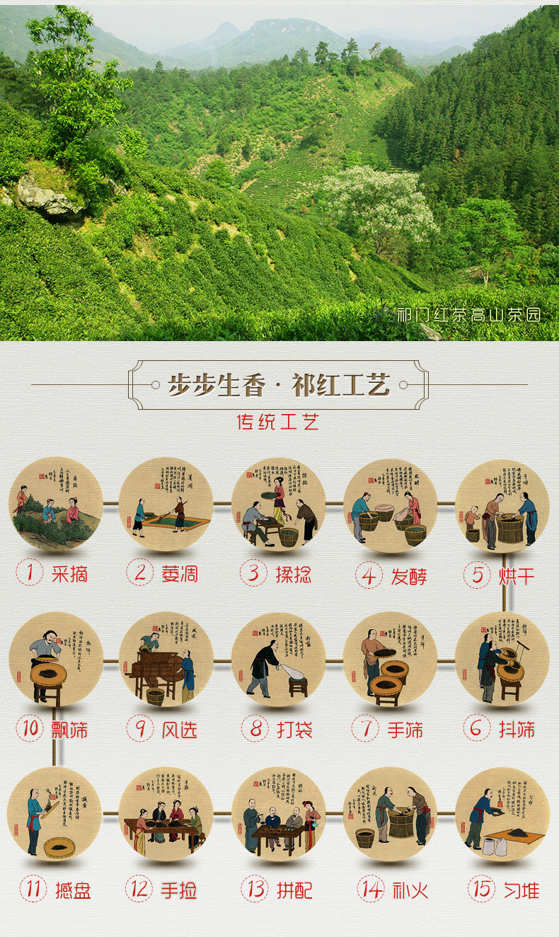 谢裕大 祁门工夫红茶 切碎工艺 48g祁门红茶叶