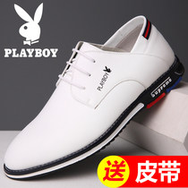 Flowers Playboy Little White Shoes Men Genuine Leather Fall New Soft Leather Shoes Men Shoes 100 Hitch Casual Shoes White Leather Shoes