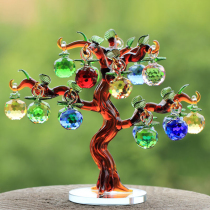 Crystal apple tree ornaments Modern living room home decoration crafts Friends wedding gifts New house housewarming opening