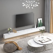 Italian Light Luxury Small TV Cabinet Tea Combination Simple Modern Small Household Suspension Ultra-thin Minimum Lifting Cabinet