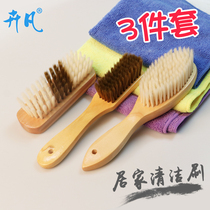 Home Wood Handle Shoe Brushed Laundry Brush Wash Shoes Brush Clothing Dusting Pool Clean Soft Hair Multifunction Small Board Brush