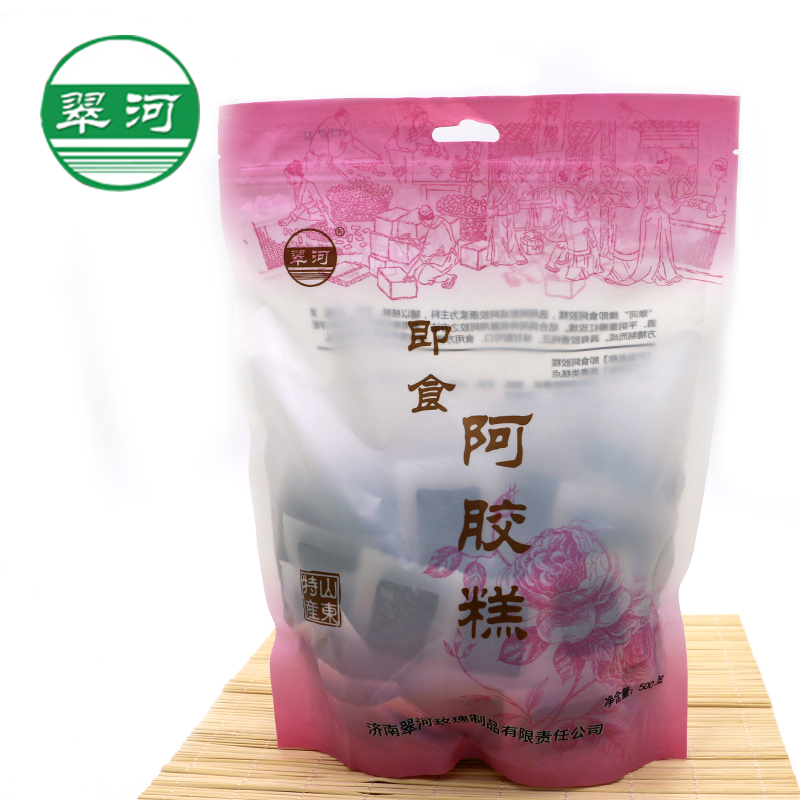 翠河阿胶糕500g 即食玫瑰阿胶糕袋装阿胶山东济南特产产品展示图1