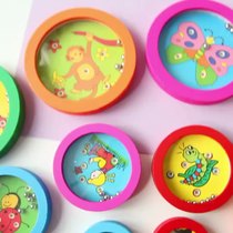 Labyrinth Balance Ball Bearing Cartoon Wooden Walking Pearl Puzzle desktop handheld game Creative toy swing to stall