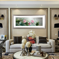Jinwu needle pure handmade Suzhou embroidery painting Su embroidery finished hanging painting living room new decorative painting Ai Lian said Lotus fish
