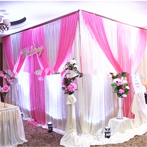 Hongling wedding props ice silk cloth Pearlescent ice silk fabric hanging effect is good Chinese flower door background decoration ornaments