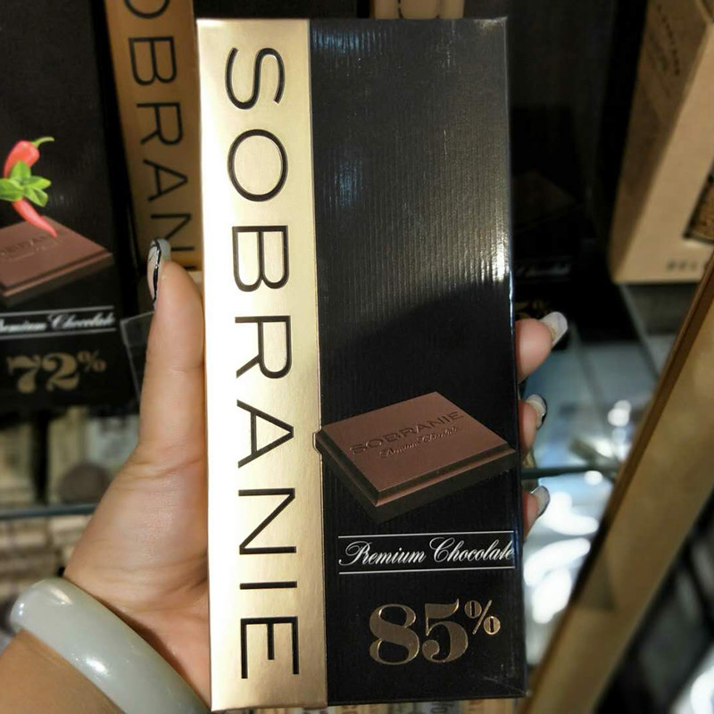 俄罗斯进口 sobranie寿百年 85%可可低糖苦味纯黑巧克力板礼盒90g