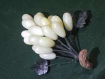 The jade stone hanging piece of jade grapefruit is about 21 cm long