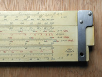 Bachelors calculation ruler of antique calculation ruler L