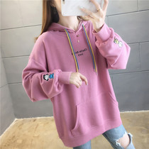 2022 Spring and Autumn Bottling Pregnancy woman dress with no color in fashion The long sweatshirt is wearing a foreign air big code outside of a hat jacket