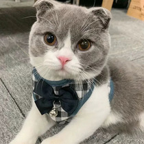 Kitty Traction Rope Walking Cat Rope Summer Breathable Cat Chain Subs Kitty Cat Rope Anti-Tether Cat Rope Vest Style