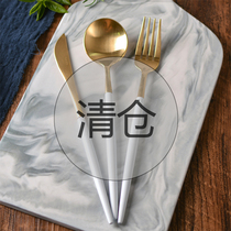 Portugal same brushed stainless steel knife and fork set chopsticks knife fork and spoon three-piece high-end Western tableware