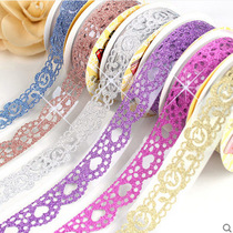 Growth Handbook DIY Decorative Material Lace Lace Lace Gold Powder Abrasive Tape DIY Handmade Personalised Color Tape