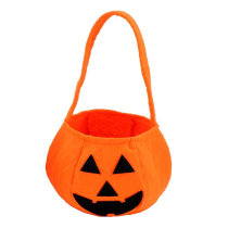 Halloween Handheld Flat Mouth Pumpkin Bag Non-woven Hand Loaded and Unloaded 3D Pumpkin Gift Bag Childrens Candy Gift Bag