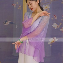 (Little shadow dance self-owned store)Super fairy blue purple gradient dance yarn clothing