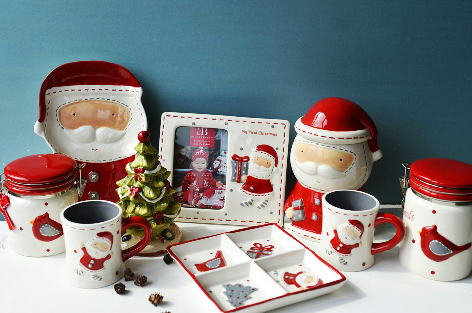 2018圣诞节创意可爱礼物糖果罐相框水杯圣诞树盘子送男女朋友包邮_双