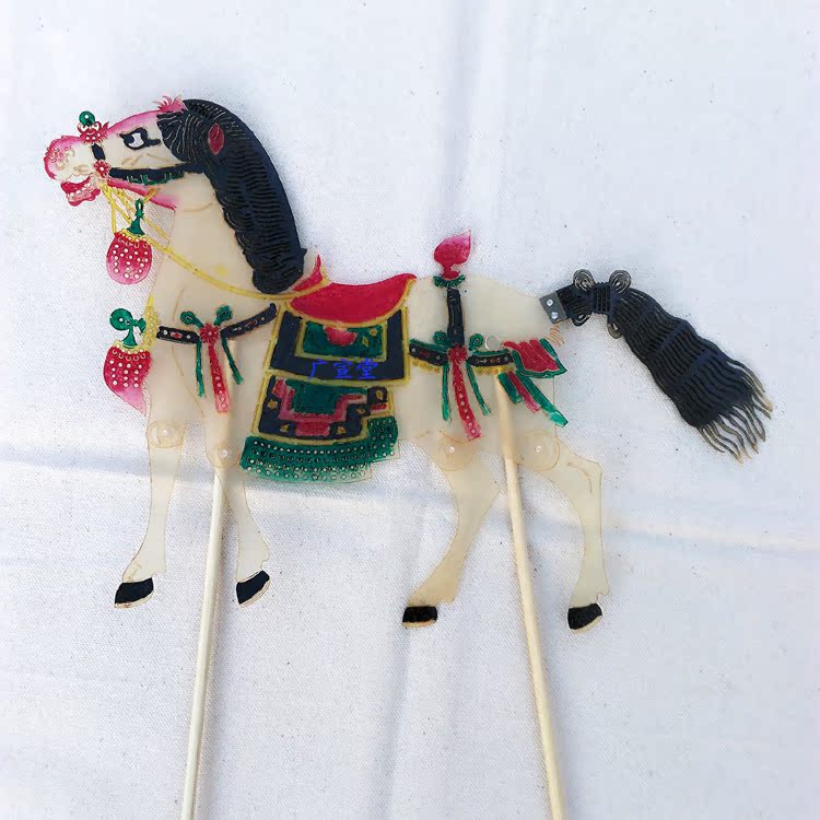 皮影戏道具 工艺品 幼儿园教具 西游记 白龙马 带操作杆 可表演