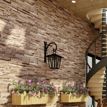 Blue brick gray 3D three-dimensional imitation brick wall brick head block cultural fossil living room TV background wall wallpaper